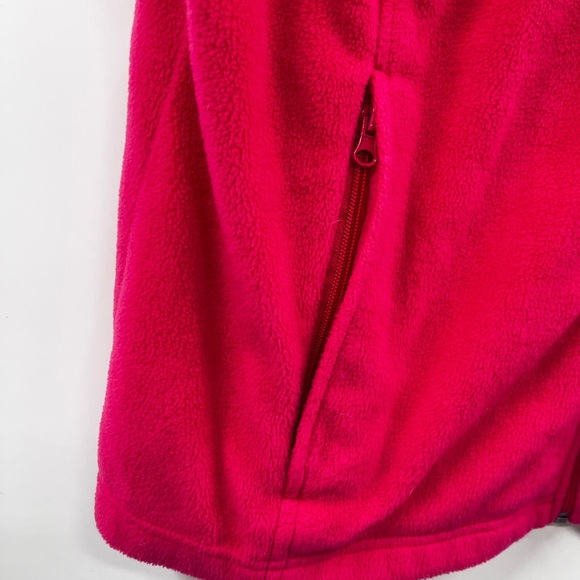 COLUMBIA Vest Womens Small Fleece Full Zip Pink Zipper Pockets - Picture 3 of 10